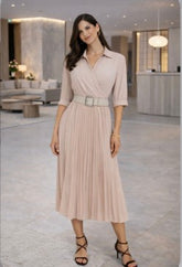 Cream Midi Dress