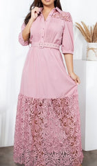 Mauve Satin Dress