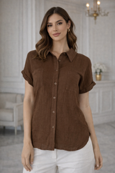 Brown casual blouse