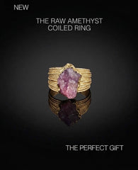 The Raw Amethyst Coiled Ring
