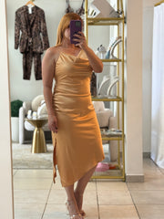 Gold Satin Dress