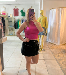 Black silver skirt
