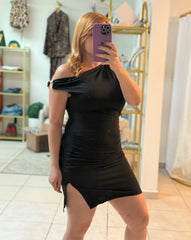 Assymetric Black Dress