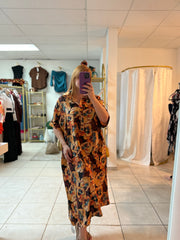 Tunic Orange Flower Dress