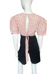 Pink flower blouse