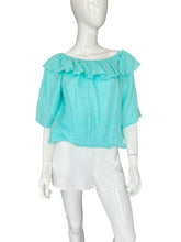Blusa aqua ruffle