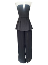 Black strapless jumpsuit
