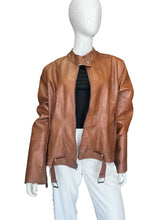 Brown leather jacket