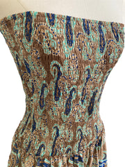 Strapless Blue Gitana Dress