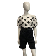 White & Black Polkadot