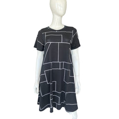 Geo Black Tunic Dress