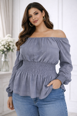 Blue Grey Top