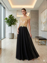 Black n Gold Royal Dress
