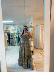 Strapless Blue Gitana Dress