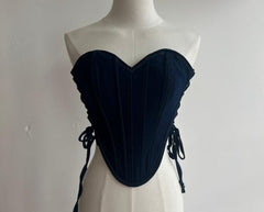 Denim corset
