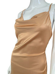 Gold Satin Dress