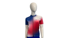 Red & Blue Biker top