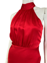 Red High Neck Dress