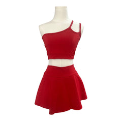 Red Skirt Set