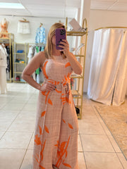 Leaf Jumpsuit orange
