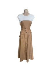 Cream & White Maxi Dress