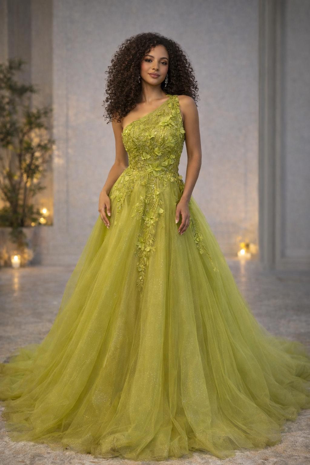 Green Essence Prom Dress