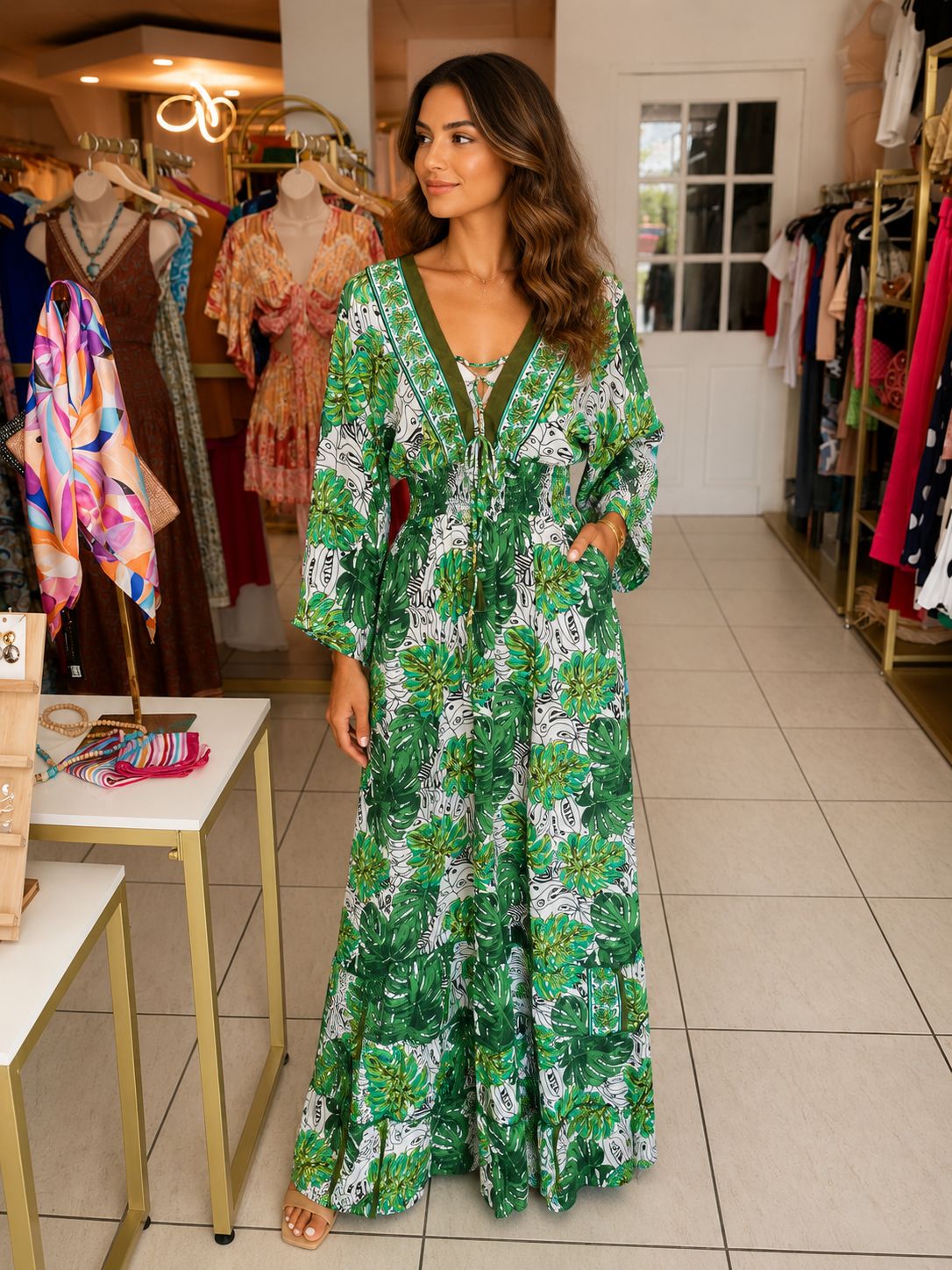 Jungle green Dress
