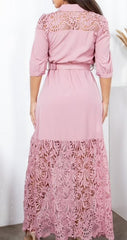 Mauve Satin Dress