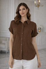 Brown casual blouse