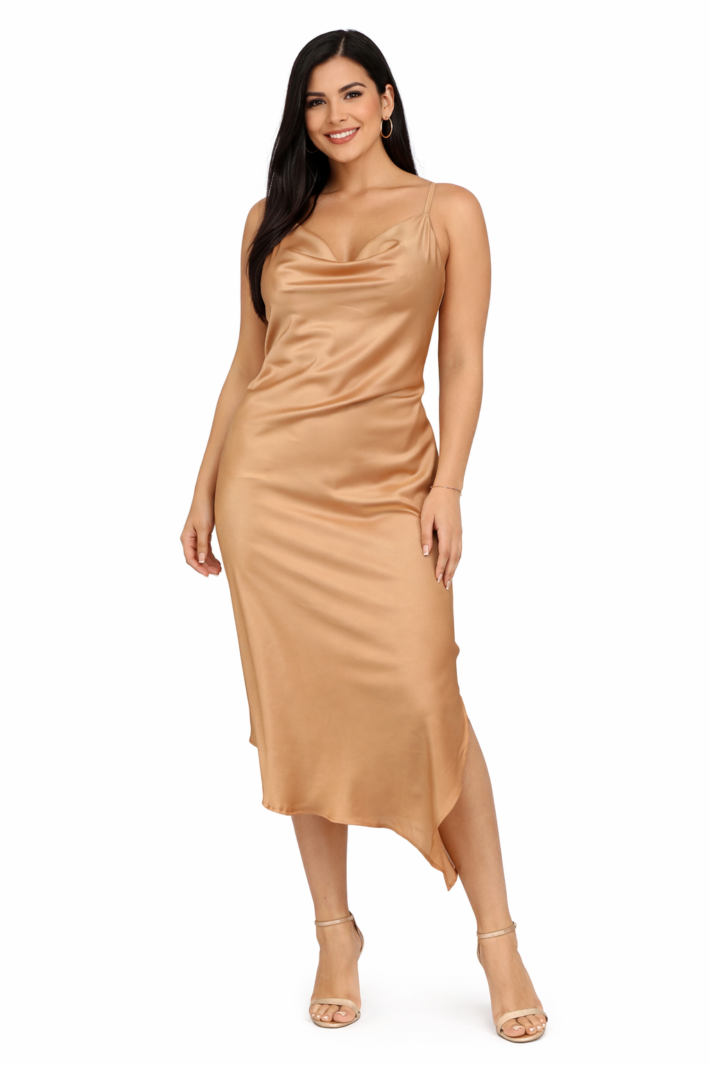 Gold Satin Dress