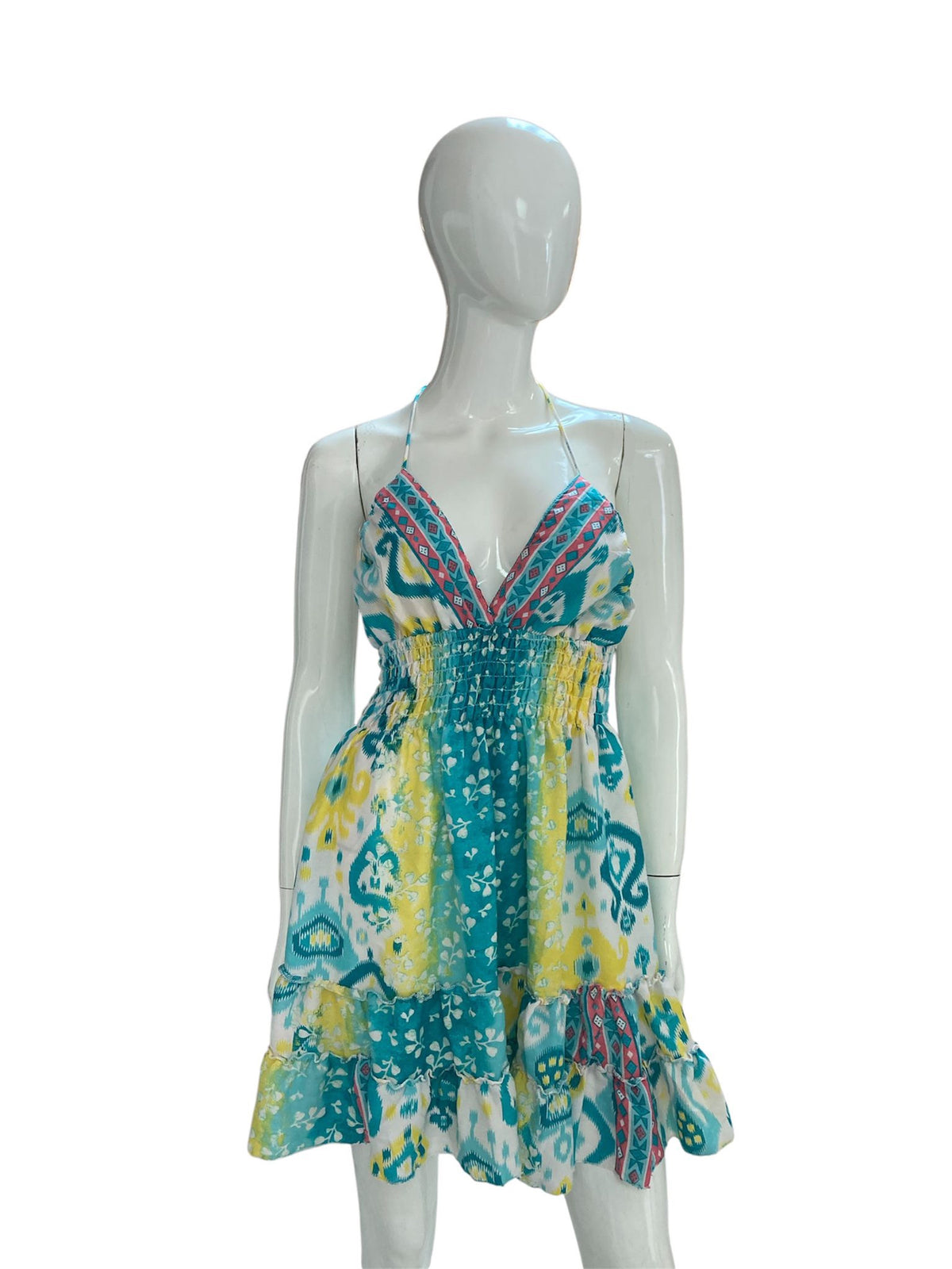 Aqua & Yellow Gitana Dress