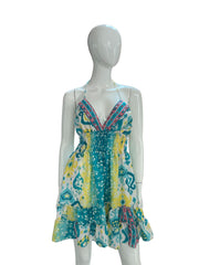 Aqua & Yellow Gitana Dress