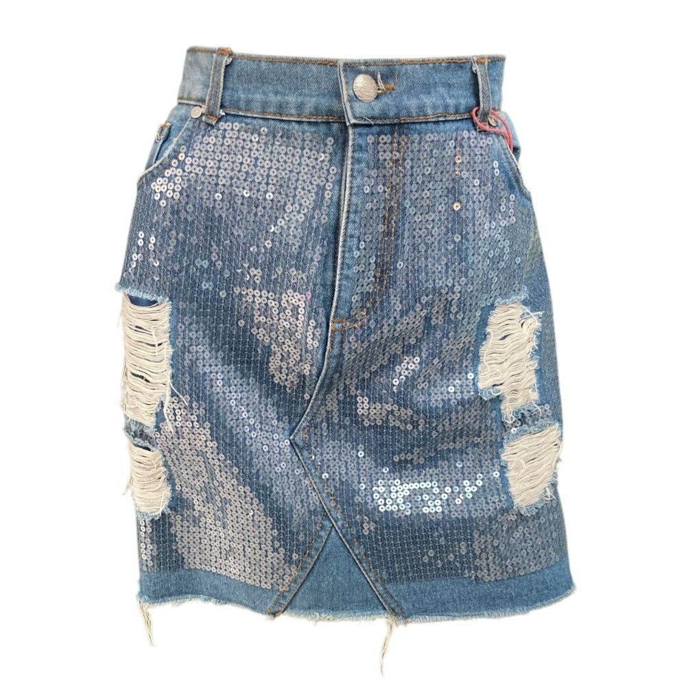 Bright Denim Skirt
