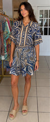 Button Short Skirt Set