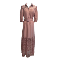 Mauve Satin Dress