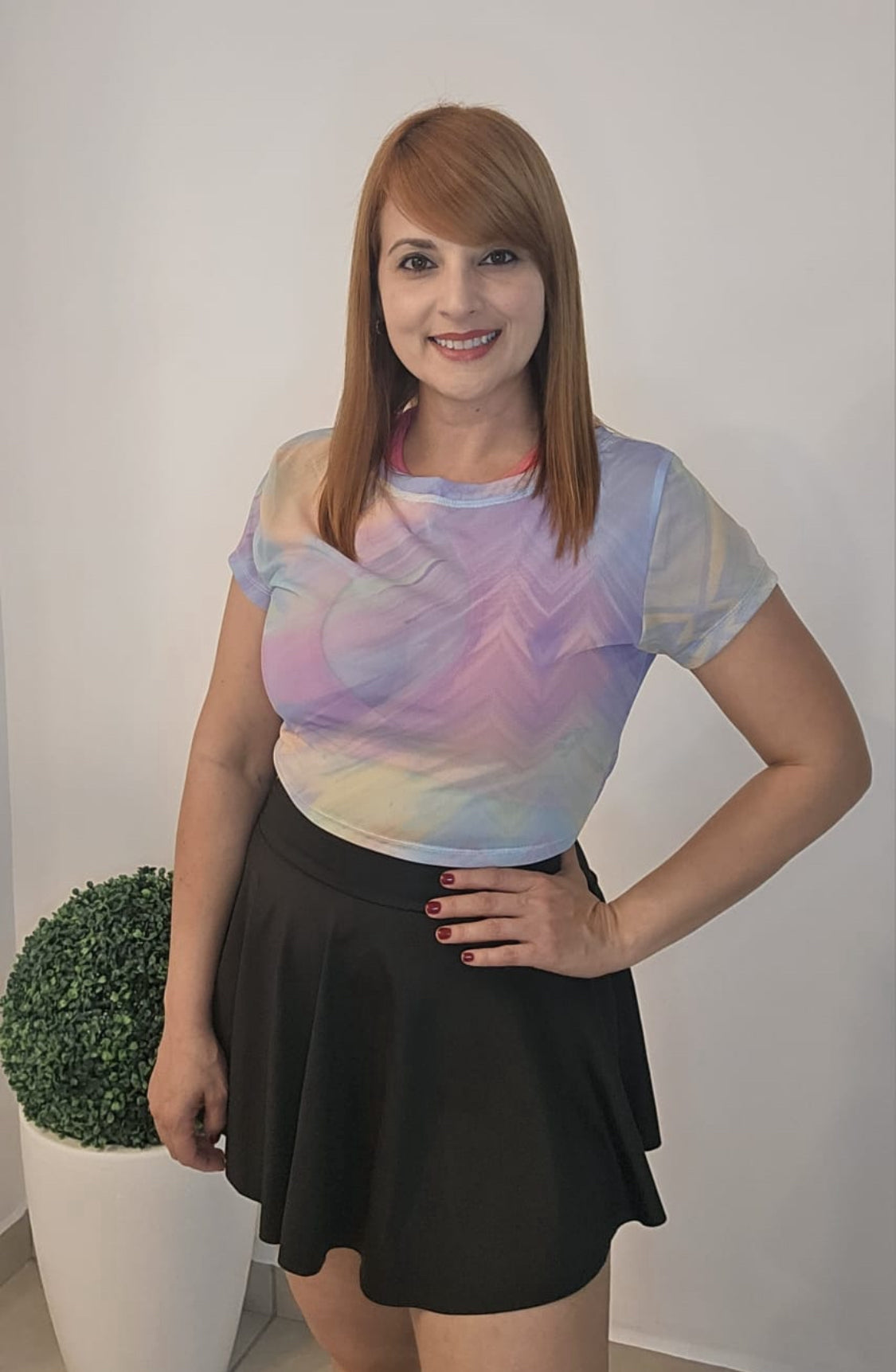 Pastel Mesh Top