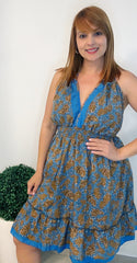 Brown & Blue Gitana Dress