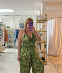 Green square gitano dress
