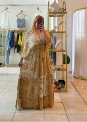 Gold leaf gitana dress