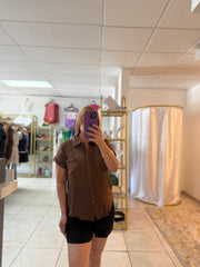 Brown casual blouse