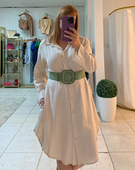 3/4 beige dress