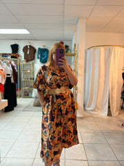 Tunic Orange Flower Dress