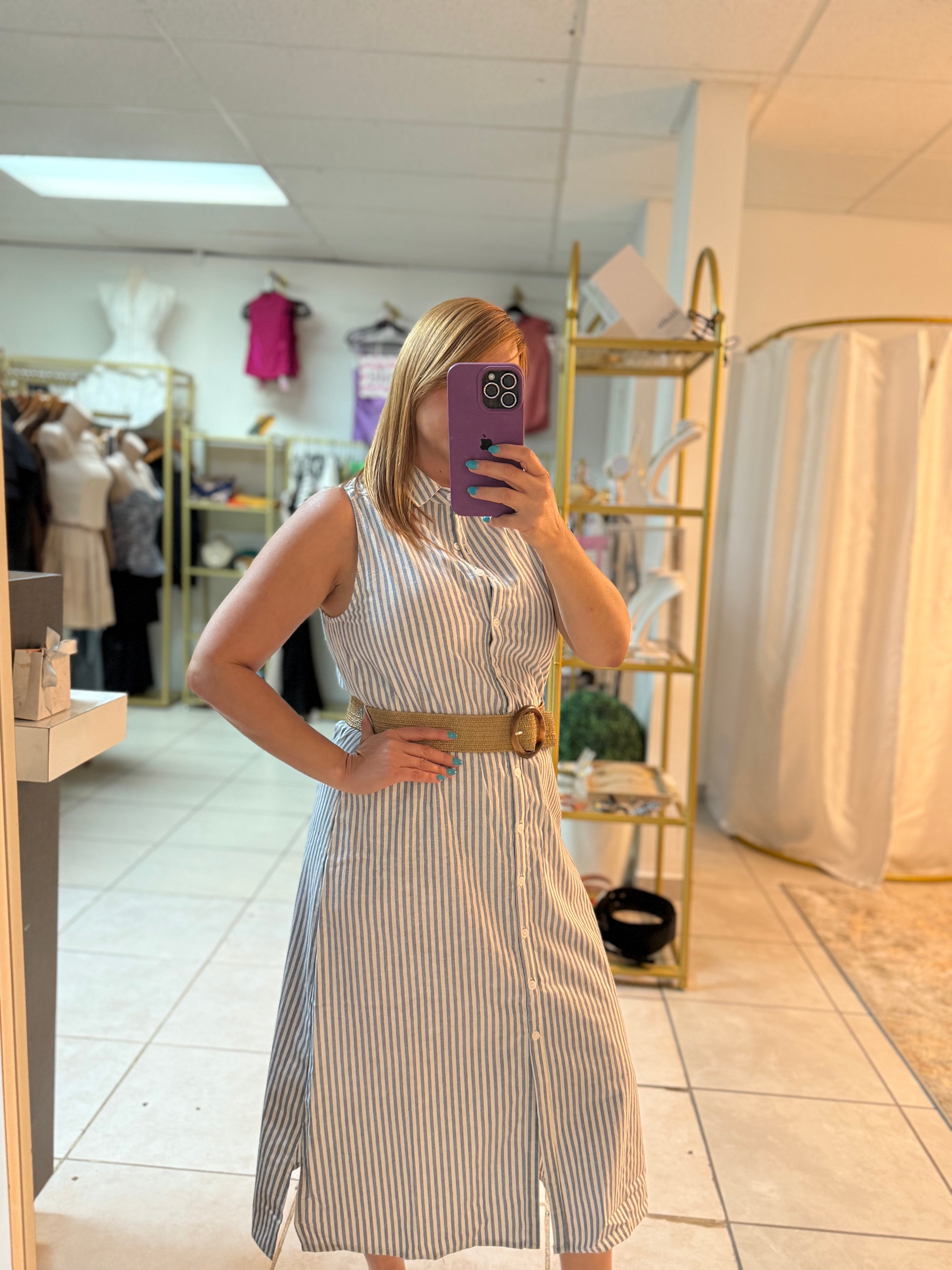 Blue & white dress