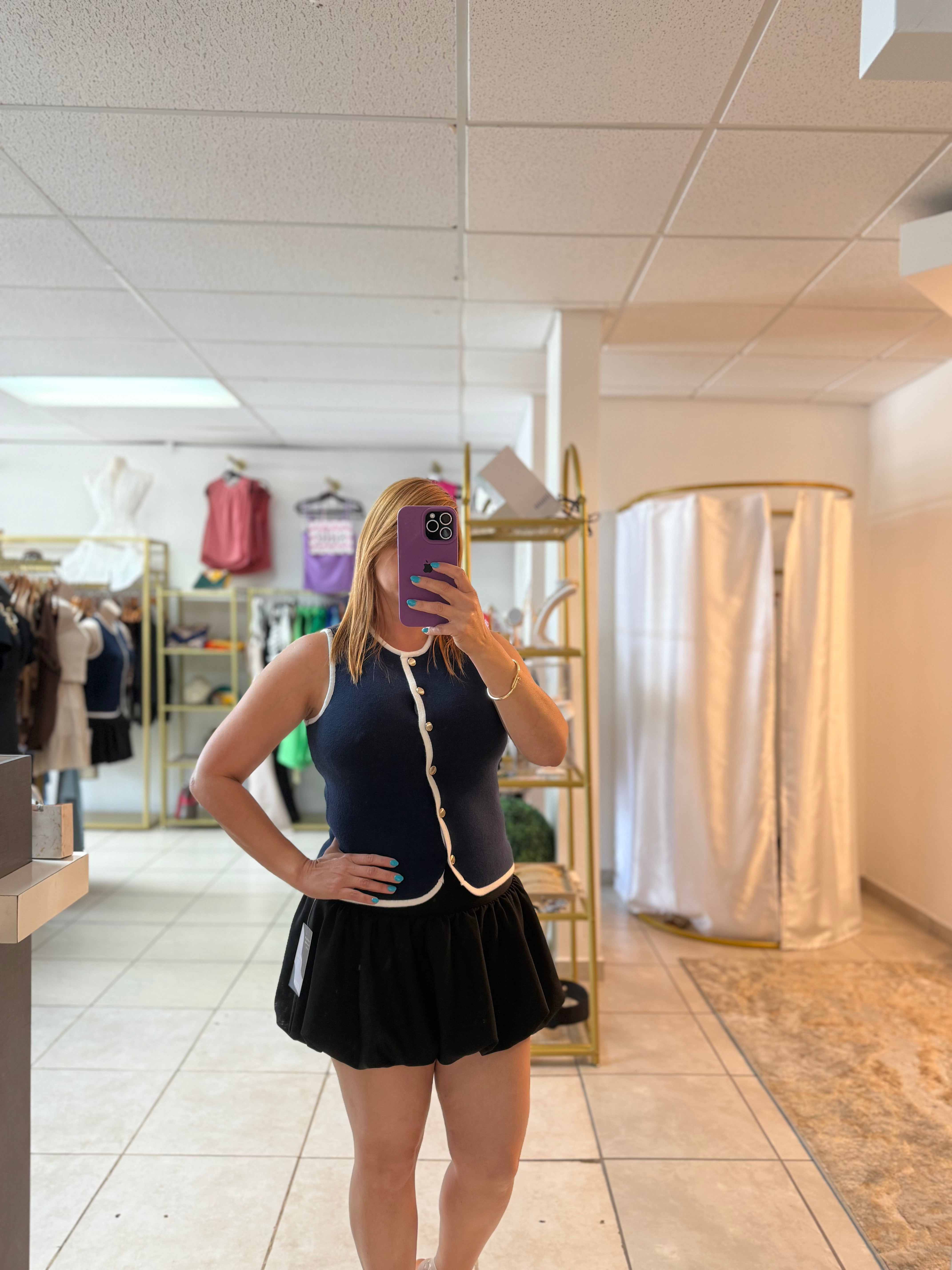 Black bubble Skort