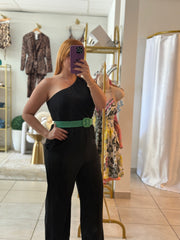Black Jumpsuit One Shoulder