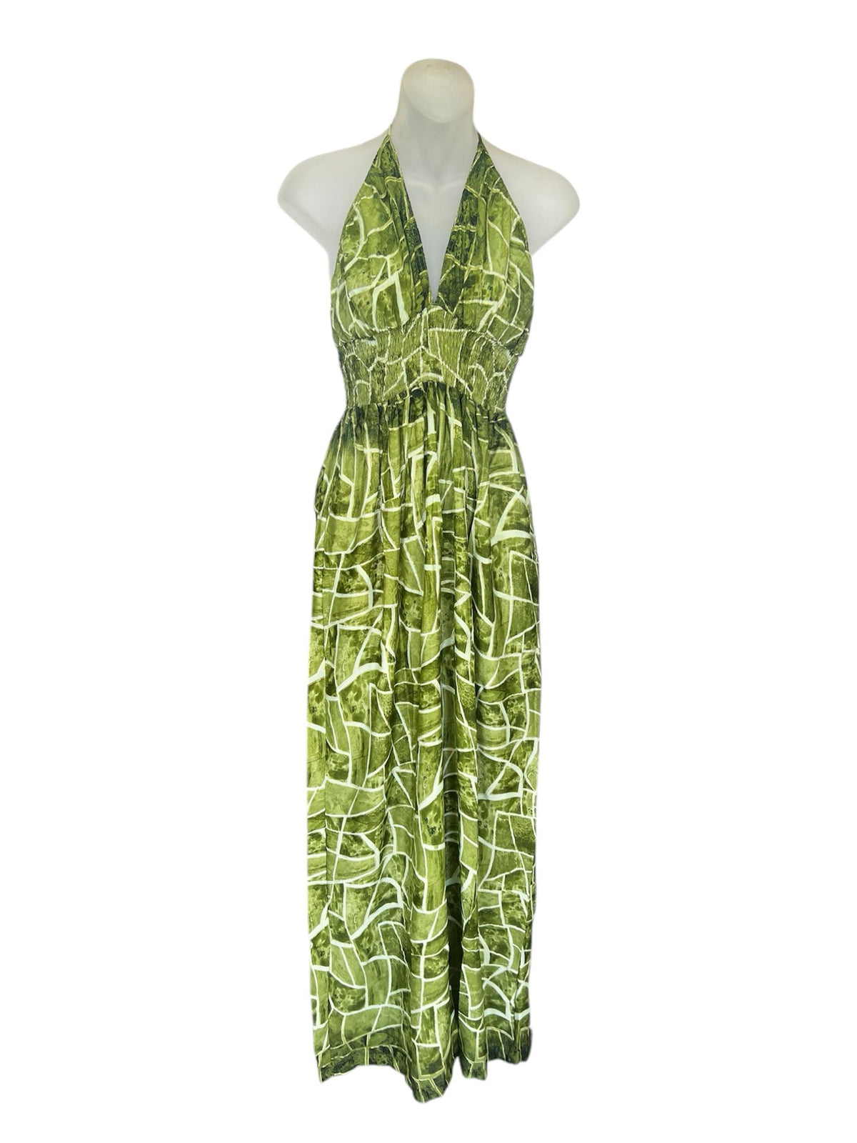 Green square gitano dress