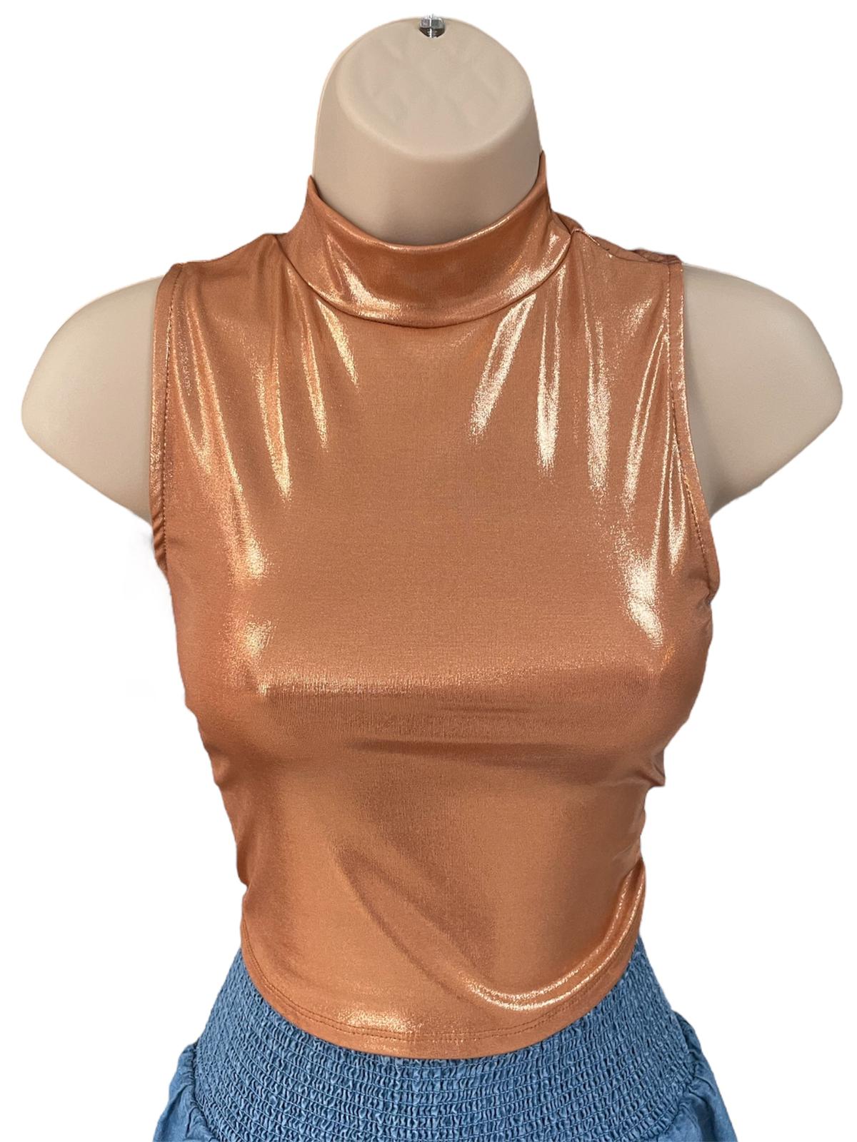 Metalic Gold Crop