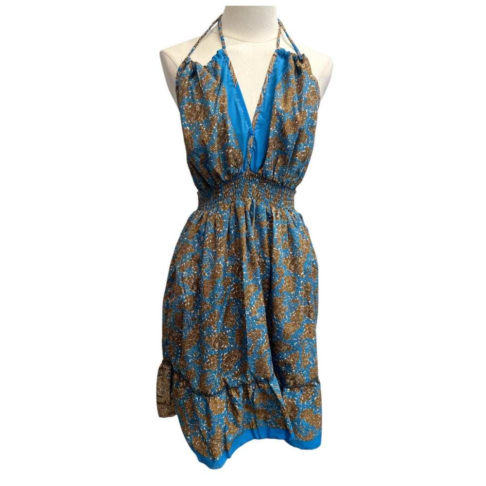 Brown & Blue Gitana Dress