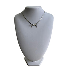 Mini Bow Silver with Ring Set