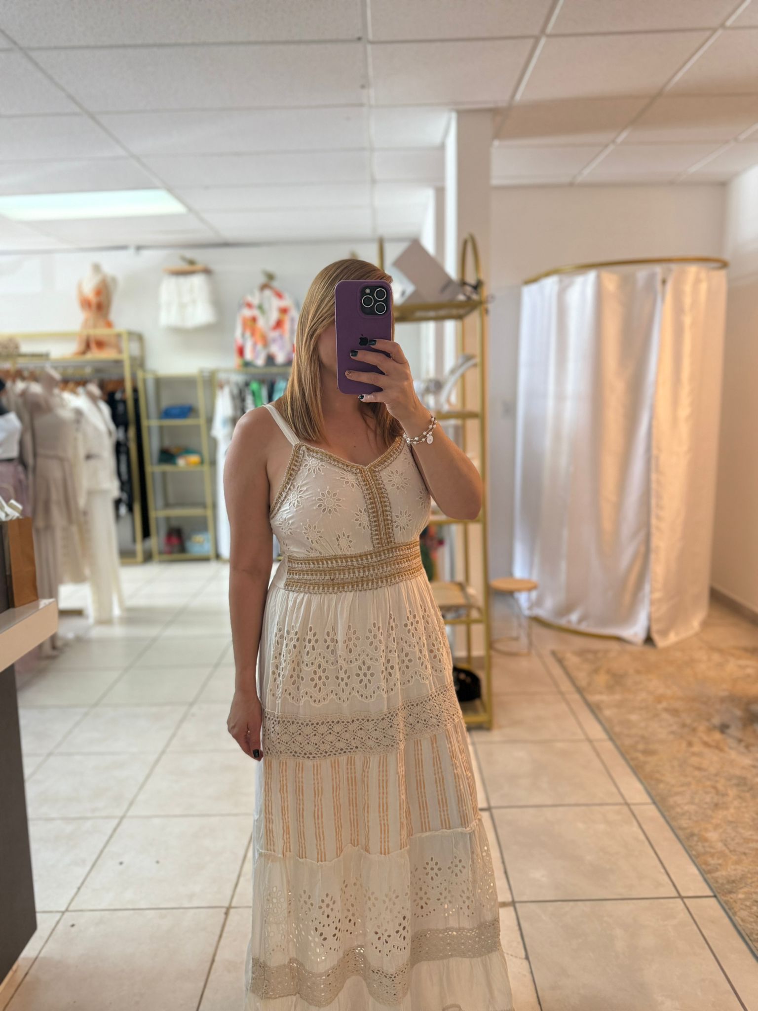Boho cream dress